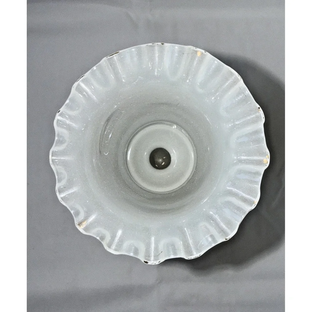 Antique Bristol Glass Decanter Hand Painted Floral White Glass with Stopper